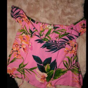 Billabong floral Crop top XS Super cute!